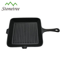Square Cast iron metal Korea BBQ grill pan pre-seasoned